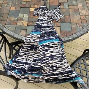 Tribal patterned maxi dress